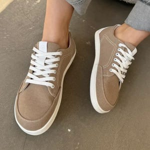 Vegan Hemp Canvas Sneakers, Eco Friendly Barefoot Shoes for Women & Men, Breathable Linen Lining, Flexible Sole, Ethical Vegan Shoes