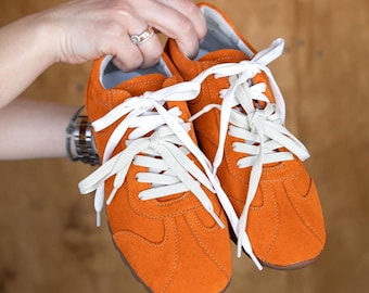 Barefoot Shoes Women Wide Toe Box Leather Barefoot Sneakers Zero Drop Minimalist Handmade Shoes