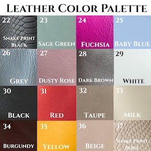 Leather color palette for handmade shoes – 16 leather options
