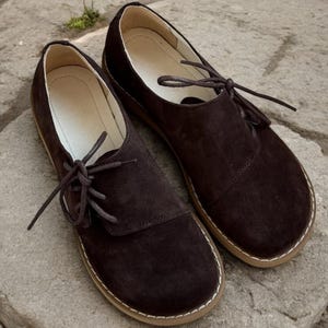 Handmade Suede Anatomical Shoes: Women's Orthopedic Lace-Up Flats