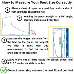 How to measure foot size correctly for handmade shoes – foot length guide