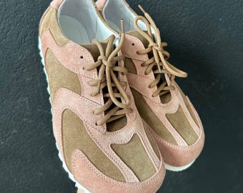 Handmade Cozy Sneakers, Custom Suede & Leather Shoes, Comfortable Walking Trainers, Personalized Casual Everyday Footwear