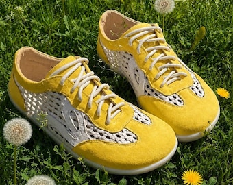 Barefoot Sneakers Women, Wide Toe Box Shoes, Leather Barefoot Shoes, Zero Drop Minimalist Walking Shoes