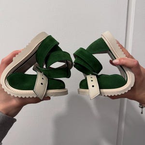 Women’s comfort leather sandals with anatomical footbed and adjustable ankle strap