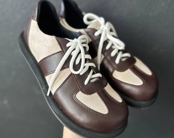 Handmade Leather Anatomical Sneakers: Wide Toe Comfort Shoes