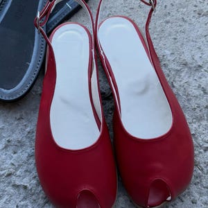 handmade barefoot leather sandals peep toe women
