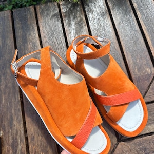 Bunion Friendly Sandals Women Wide Toe Box, Soft Leather Barefoot Walking Sandals Minimalist Summer Shoes