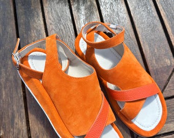 Bunion Friendly Sandals Women Wide Toe Box, Soft Leather Barefoot Walking Sandals Minimalist Summer Shoes