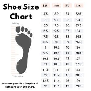 Shoe size chart US EU cm inch – handmade shoes size guide