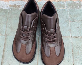 Zapatillas anatómicas, calzado con puntera ancha y caída cero, zapatillas minimalistas unisex de cuero y gamuza personalizadas.