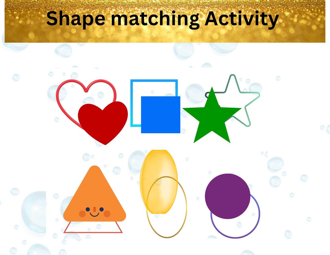 Shape Matching Activity Printable, Toddler Preschool Puzzle (digital ...