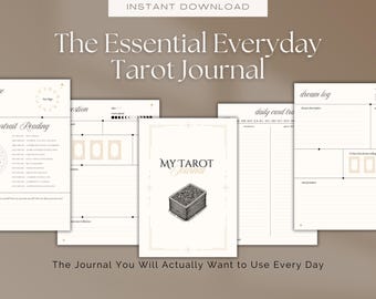 Printable Daily Tarot Journal: Beginner-Friendly Workbook (Digital Download)