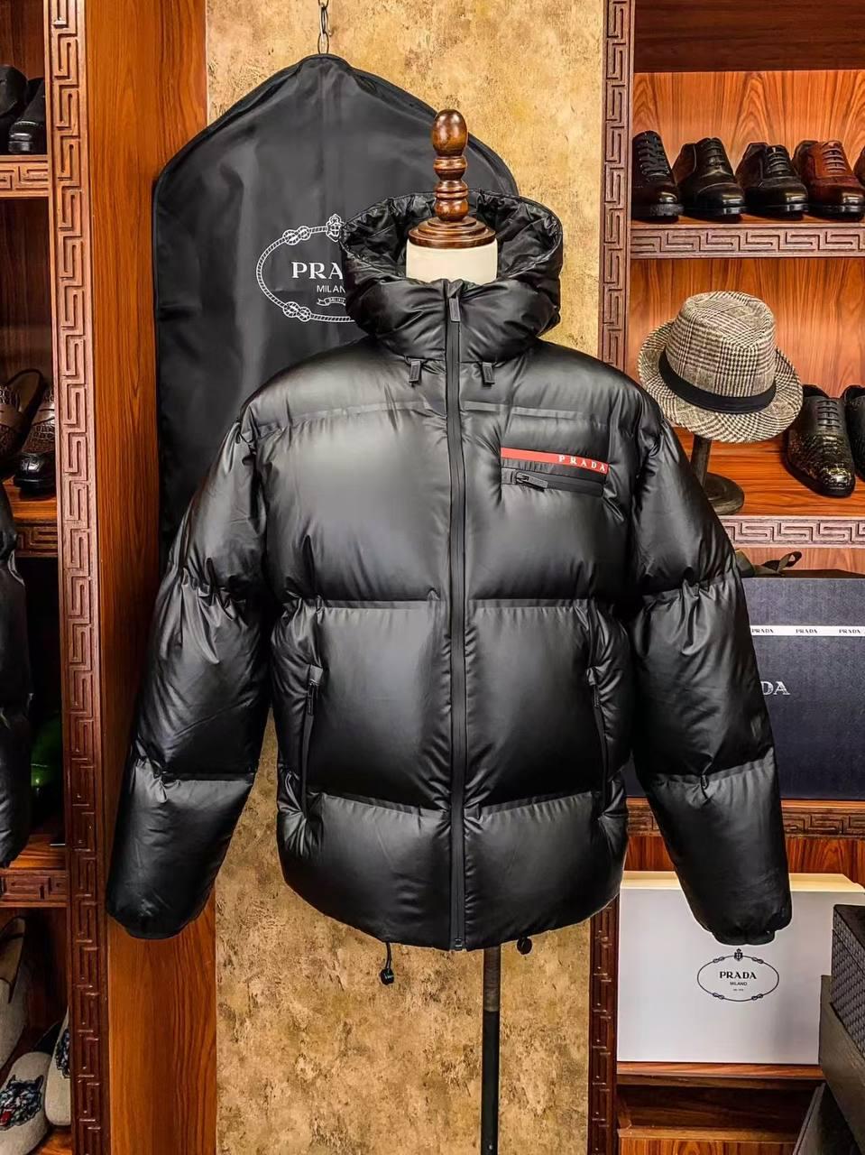 Steppjacke Prada Herbst Jacke Schwarz Kurze Daunenjacke Aus Re