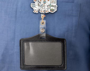 Porta credencial de OT Goose, porta credencial de terapia ocupacional, bonito porta credencial de terapia, divertido regalo de OT, porta credencial de atención médica