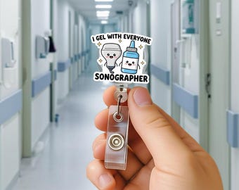 Divertido porta credencial de ecografista, ideal para llevar con todos, accesorio de ultrasonido para profesionales médicos, regalo para enfermeras y médicos.