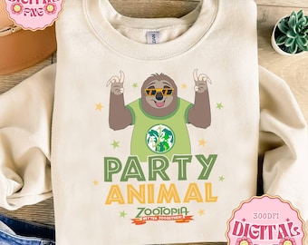 Disneyland Zootopia 2 Priscilla Party Animal Png, Zootopia Movie 2025 Matching File, Nick Wilde Judy Hopps, Disneyland Family Gift Png