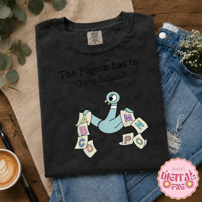 Bundle PNG Pigeon Children's Books, Pigeon Elephant Bookish Gifts Png, Gifts For Bookish, Reader File, Pigeon Meme Funny Instant Download image 9
