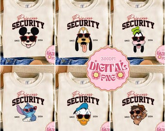 Princess Security Disneyland Png Dad Daughter Png Father's Day Digital Download, Gifts For Dad, Best Dad Ever, Disneyworld Png
