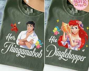 The Little Mermaid Couple File, Her Thingamabob, Dinglehopper Princess Ariel, Prince Eric, Disneyprincess,Magic Kingdom Couple Matching Png