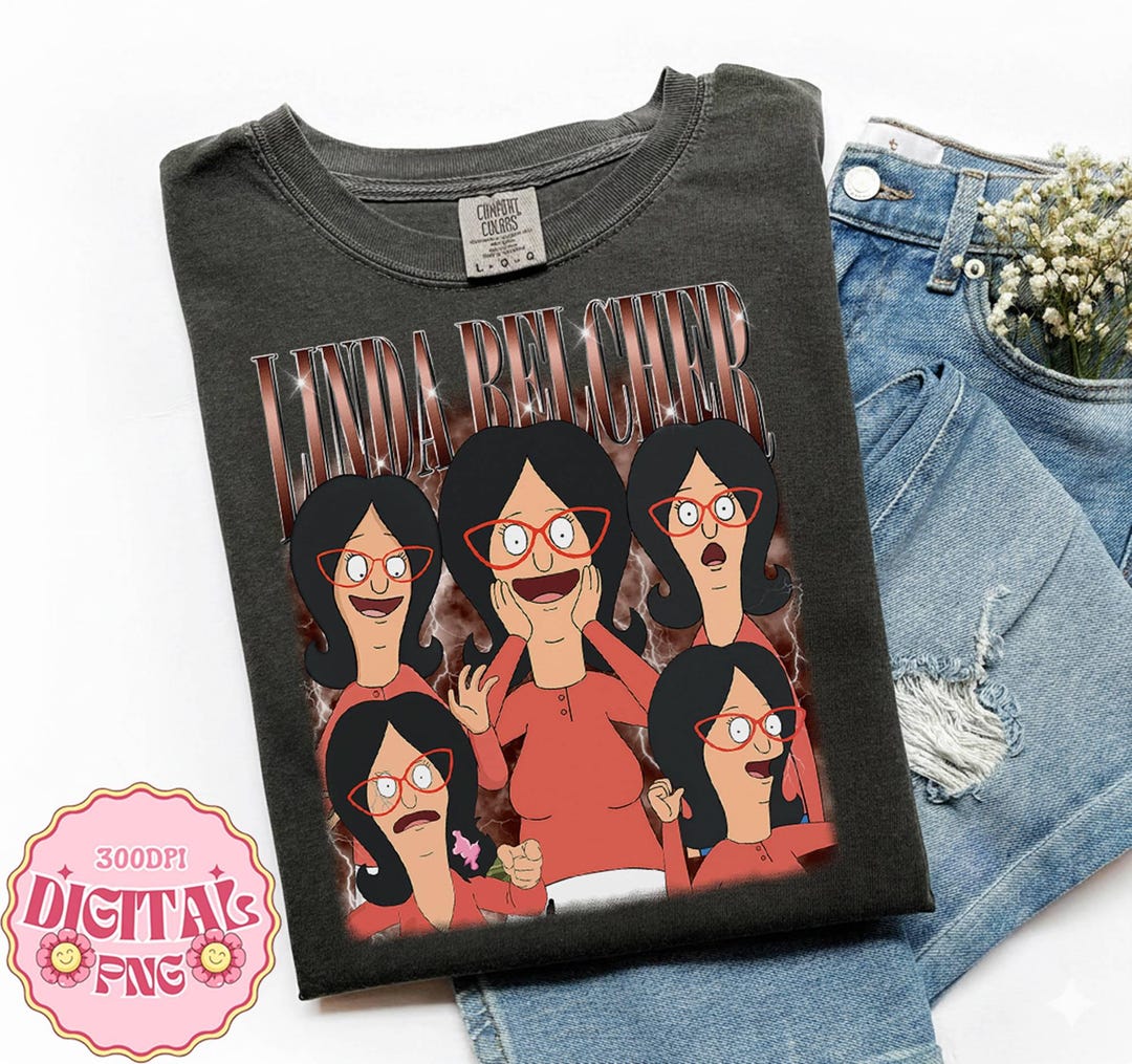 Linda Belcher Bootleg Rap File, Bob Burgers Vintage 90er Jahre Png ...