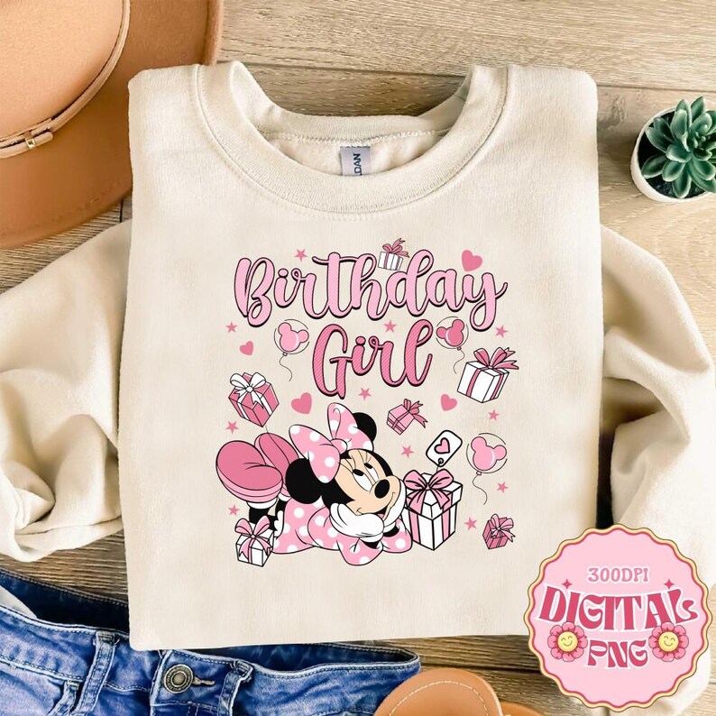 Personalized Minnie Mouse Birthday Name PNG Download, Custom Name Disneyland Birthday Png, Minnie Birthday Girls Trip 2026 Digital Download image 3