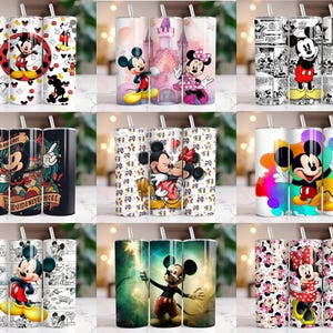 100+ Micky Maus Wrap Datei, Disneyland Micky Maus Skinny Tumble Wrap Png, Disneyland Tumbler Designs Sofort-Download Bild 2