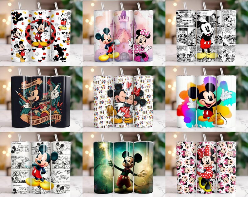 100+ Micky Maus Wrap Datei, Disneyland Micky Maus Skinny Tumble Wrap Png, Disneyland Tumbler Designs Sofort-Download Bild 2