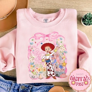 Disneyland Coquette Bow Toy Story PNG, Lindo archivo digital de vacaciones familiares en Magic Kingdom, Archivo vintage de Woody Jessie Buzz Lightyear imagen 7