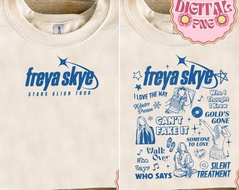 Freya Skye Stars Align Tour 2026 File, Freya Skye Concert Music Doodle Style, Freya Skye File, Descendants Zombies Png, Music Lover Gift