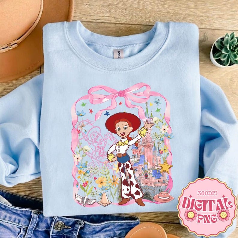 Disneyland Coquette Bow Toy Story PNG, Lindo archivo digital de vacaciones familiares en Magic Kingdom, Archivo vintage de Woody Jessie Buzz Lightyear imagen 6