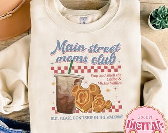 Disneyland Main Street Mom Club-fil, Disneyland Mom-fil, Musse Pigg Daisy Donald Png, Joffreys och Musse Piggs våffla, Disneyland-resa Png