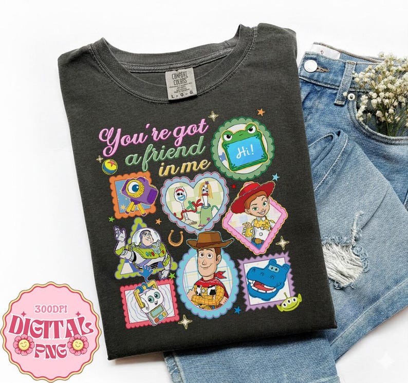 90s Movie Cartoon Toy and Friends Png, You’ve Got A Friend In Me Png, Retro Baby Cartoon Png, Trendy Boy Sublimation, Toy Story Png image 3