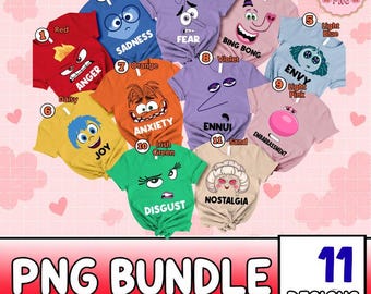 Inside Out Costume Png, Inside Out Halloween Costume Png, Inside Out Family Matching, Disneyland Costume Family Trip Png, Friend Matching
