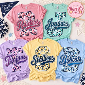 Personalized Letter Mascot Leopard Cheetah Print Varsity Monogram PNG, Wavy Font Script School Spirit Initial Graphic, Team Spitit Shirt Png