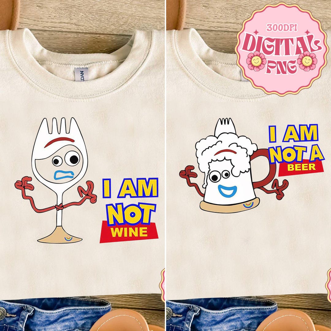 Disneyland Toy Story Knifey Forky Couple Matching Png Not Wine Note 