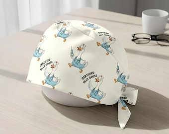 Certified Silly Goose Scrub Cap – Funny Nurse Surgical Hat for Medical Staff