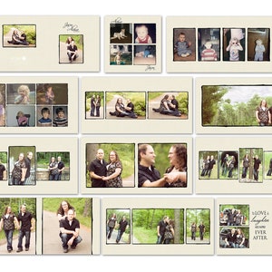 QUICK SALE 8x8 Layflat Book Template Love of Burlap 20 Pages 10 Spreads WHCC, Burrell Imaging, Millers Lab, Weddings, Boudoir image 1