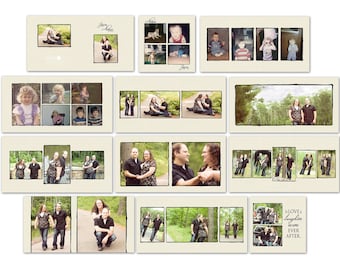 QUICK SALE 8x8 Layflat Book Template "Love of Burlap" - 20 Pages - 10 Spreads WHCC, Burrell Imaging, Millers Lab, Weddings, Boudoir