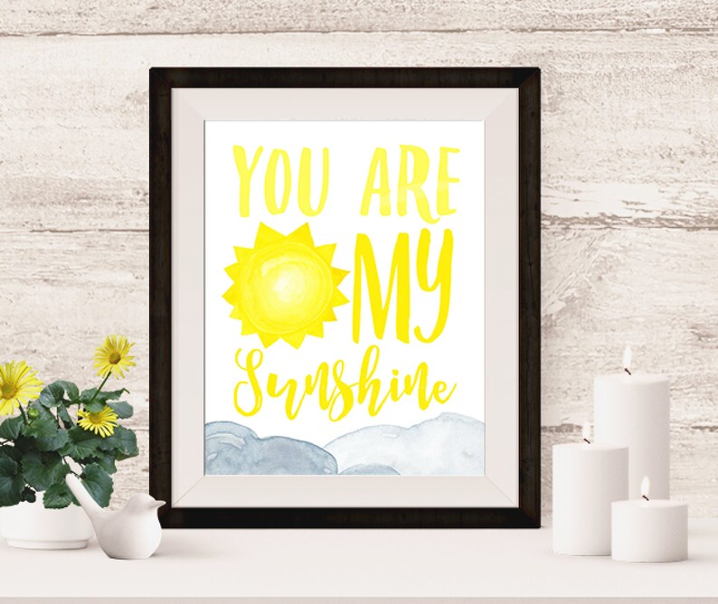 You Are My Sunshine Wall Art Print 8x10 DIGITAL INSTANT Etsy