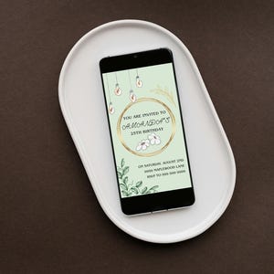 Birthday Invitation Template, Editable Invite, Canva Template, Digital Download, Electronic Invite, Birthday Party