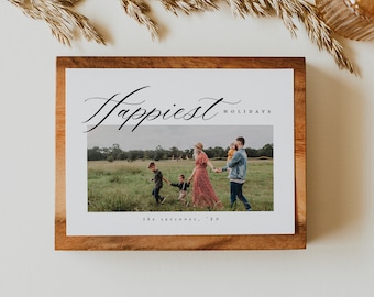 Modern Photo Christmas Cards, Printed Christmas Cards Photo, Holiday Card, Simple Christmas Photo Christmas Card, Christmas Card with Photo