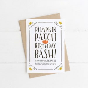 Pumpkin Patch Birthday Invitation, Pumpkin Patch Birthday Invite, Pumpkin Patch Birthday Invitation Printable, Invitation Boy, Girl