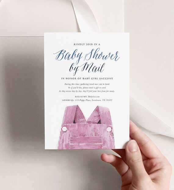Girl Shower by Mail Invitations Baby Shower by Mail Etsy