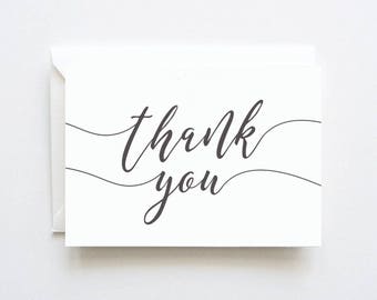 Wedding Thank You Cards, Wedding Thank You, Wedding Thank You Notes, Thank You Cards, Thank You Notes, Simple Thank You Cards, Modern Thank