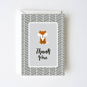 Fox Baby Shower Thank You Cards, Baby Shower Thank You Cards, Baby Shower Thank You, Baby Shower Thank You Notes, Baby Shower Thank Yous