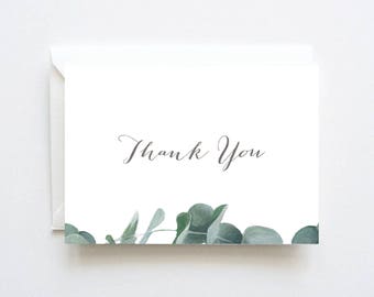 Wedding Thank You Cards, Eucalyptus Thank You Cards, Eucalyptus Thank You, Thank You Cards, Thank You Notes, Eucalyptus Wedding Invitation