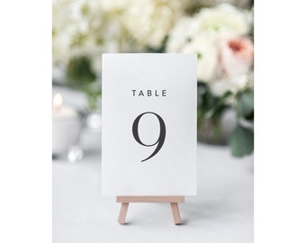 Wedding Table Numbers, Wedding Table Number Template, Minimalist Modern Table Numbers, Modern Wedding Template Georgia 4501353