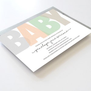Printable BABY Sprinkle Invitation, Gender Neutral Baby Sprinkle Invite PDF, Unique Printable Baby Sprinkle Invitation, Baby Sprinkle PDFs image 2