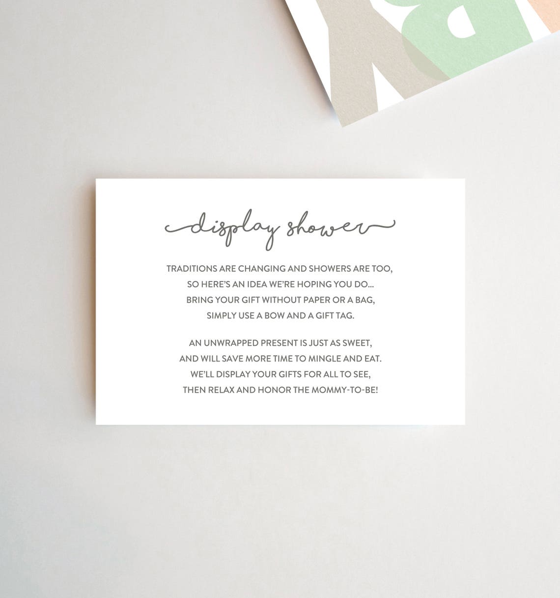 Simple Book Request Card Please Bring A Book Instead of A Card - Etsy
