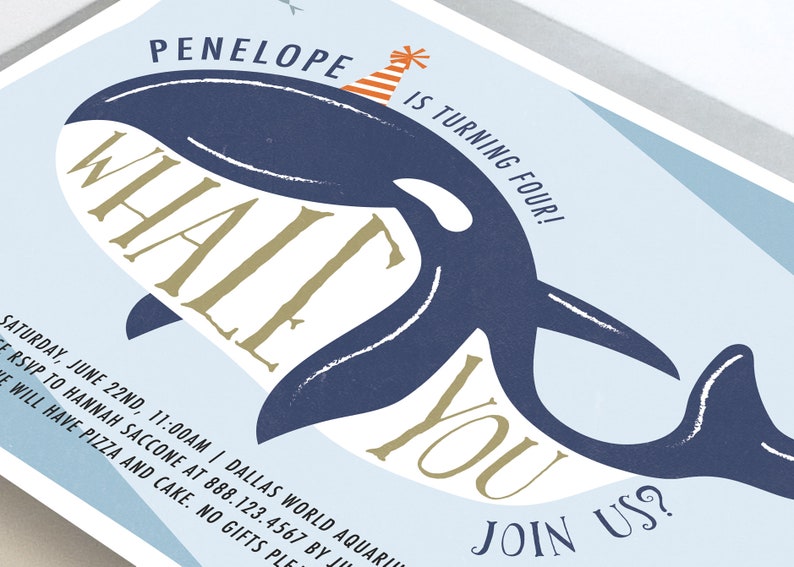 Nautical Birthday Invitation, Whale Birthday Invitation, Aquarium Birthday Invitation, Ocean Birthday Invitation, Pool Party Birthday image 4